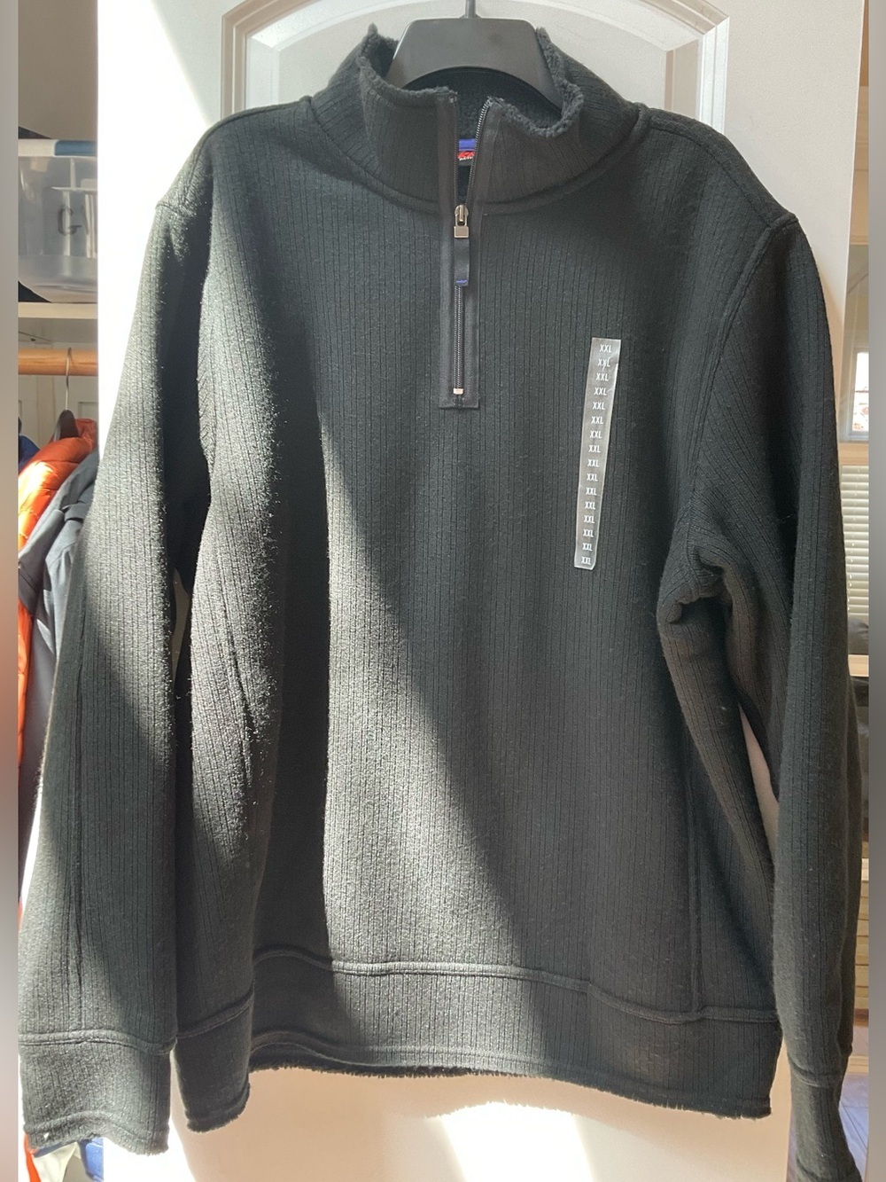 DKNY Men’s New Fleece Lined 1/4 Zip Sweater